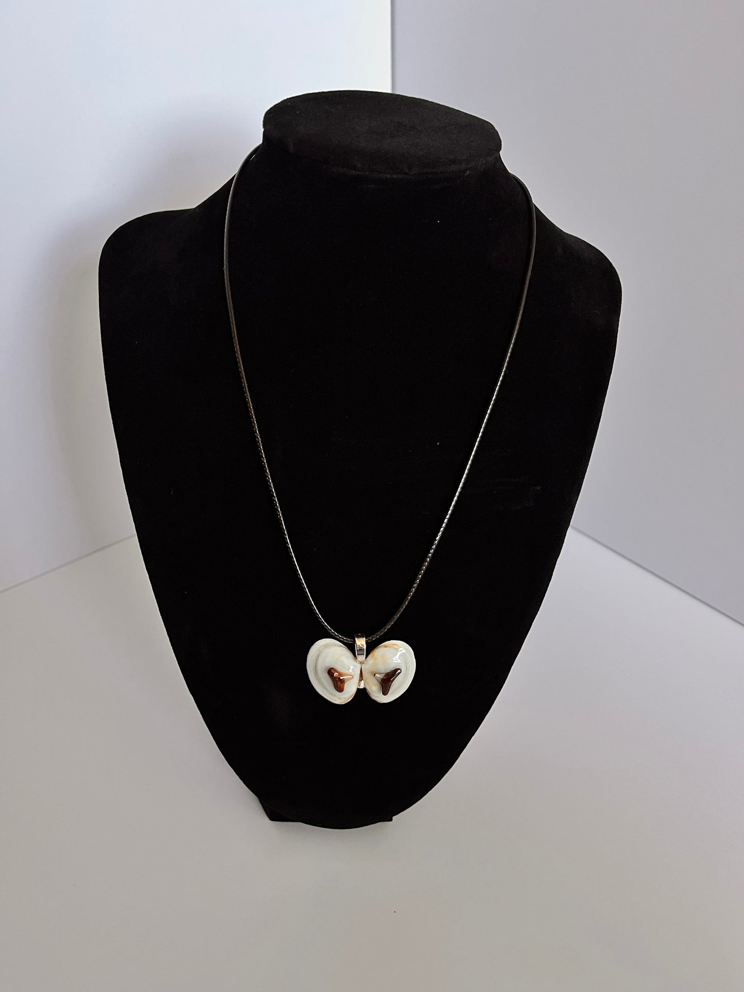 Pendant - Shark Teeth on Shell-1