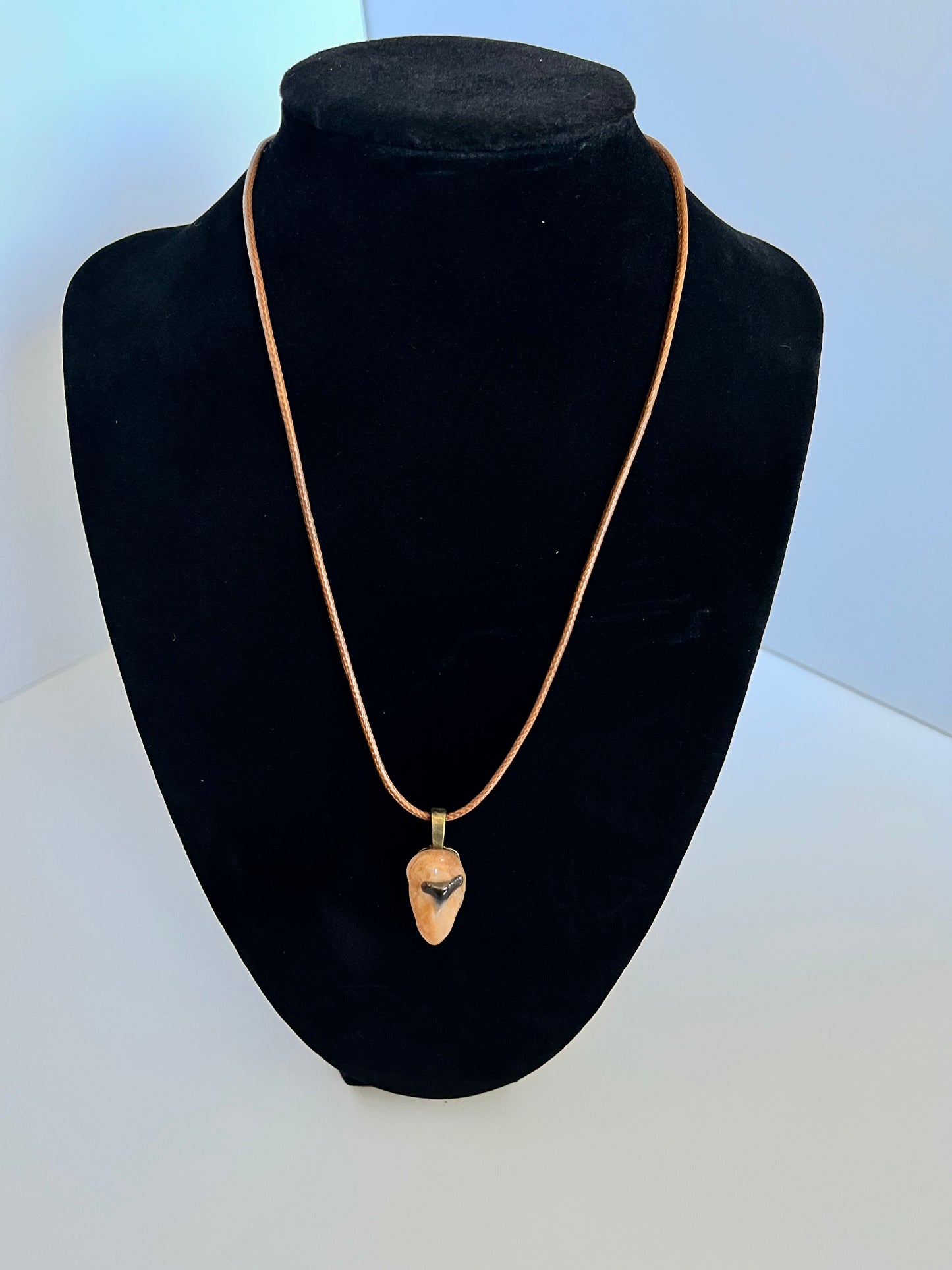 Pendant - Shark Teeth on Rock-1